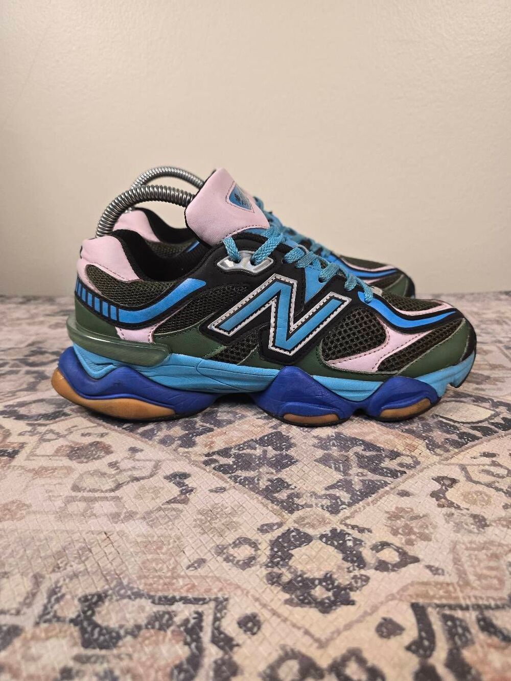 New Balance 9060 Blue Pink Black Colorblock Women's Shoes Size 7